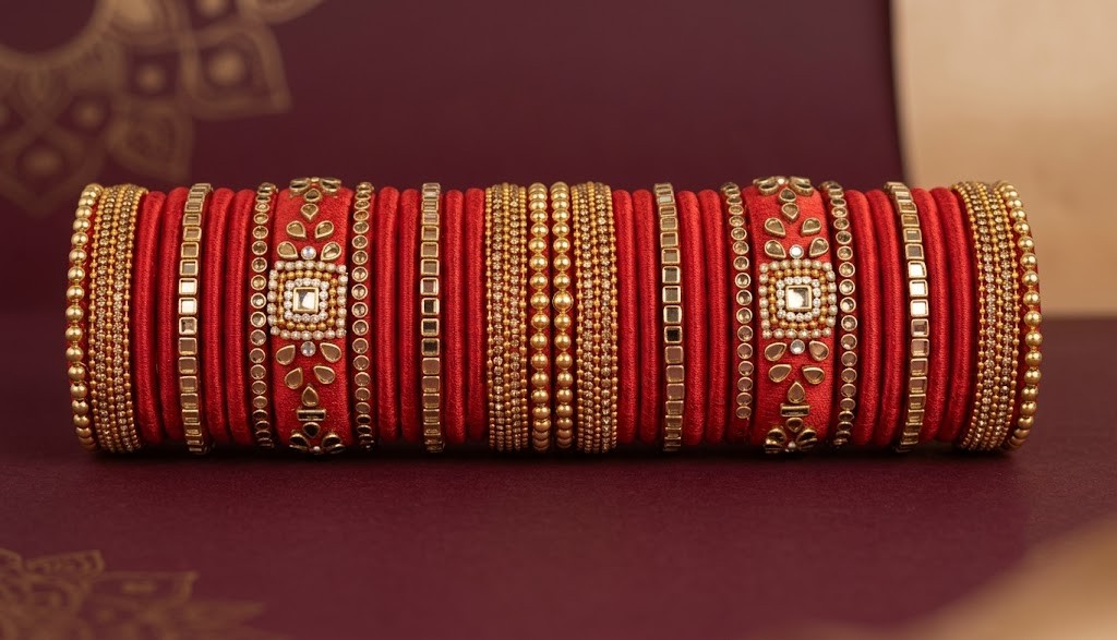 Red silk thread set
