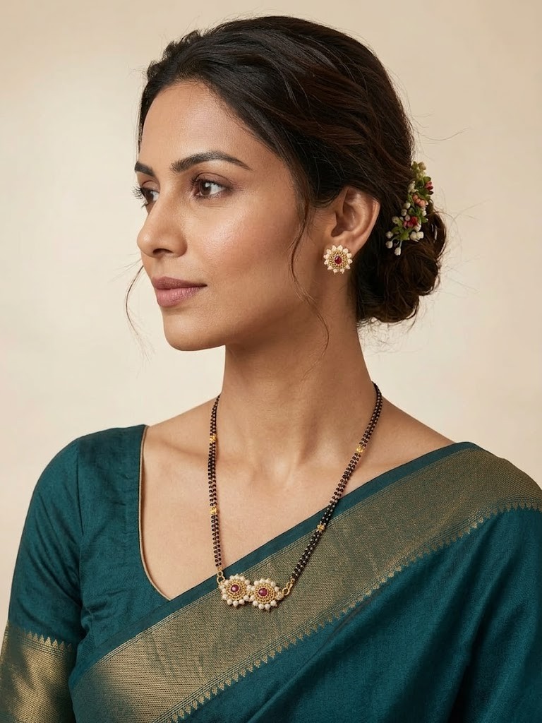 Ruby Pearl Mangalsutra Set - Image 2