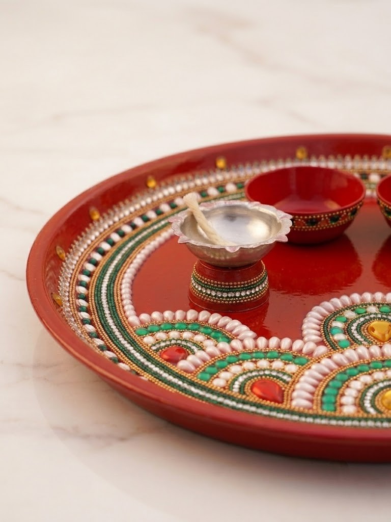 Pooja thali set 3katori 1diya - Image 3