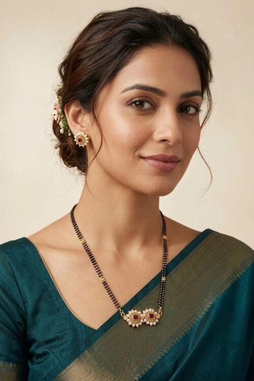 Ruby Pearl Mangalsutra Set